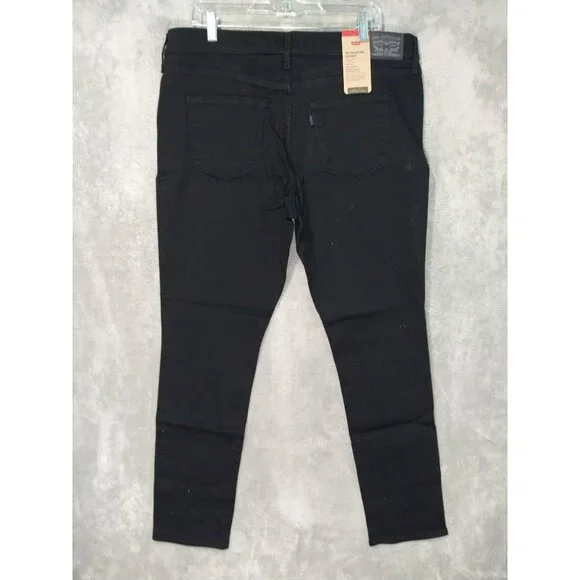 Levis 311 Jeans Womens 34x30 Black Denim Shaping Skinny Mid Rise Stretch - Picture 2 of 10